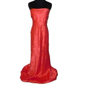 Tadashi Vintage Strapless Formal Tier Dress Size 6 Prom Cocktail Evening Party